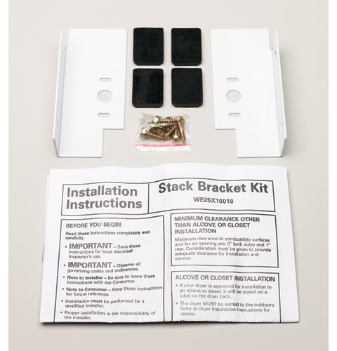 GE Washer/Dryer Stack Bracket Kit — Model #: GEFLSTACK