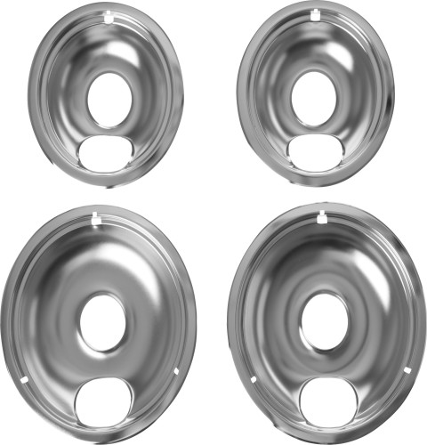 Non-GE Chrome Electric Range Drip Bowls – 4 Pack — Model #: AO68CC