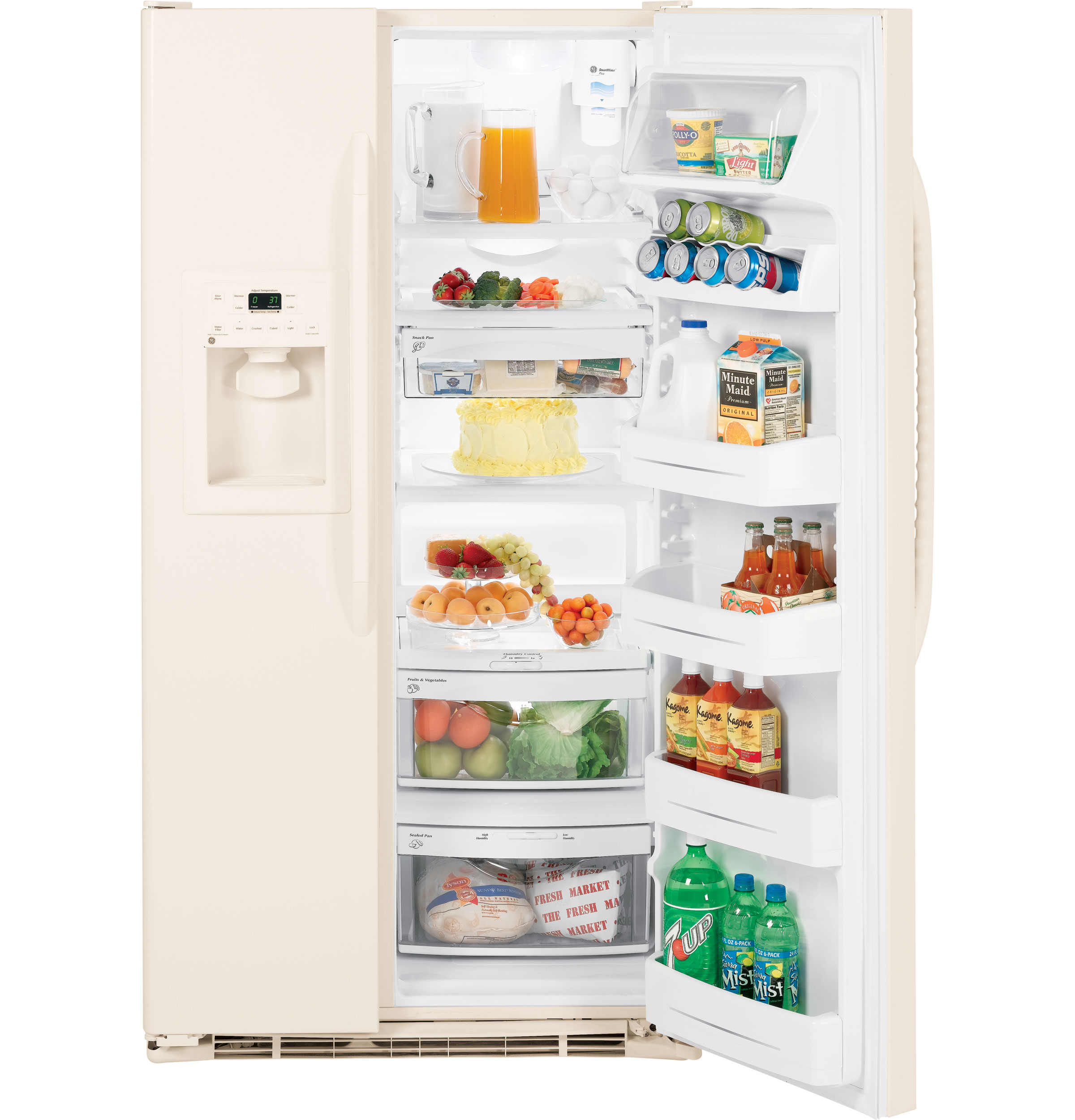 GE® 23.1 Cu. Ft. Side-By-Side Refrigerator with Dispenser