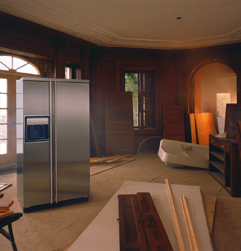 GE Monogram® 26.6 cu. ft. Stainless Steel Refrigerator with Exterior Dispenser