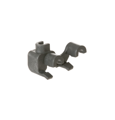 Dishwasher left fold down tine clip