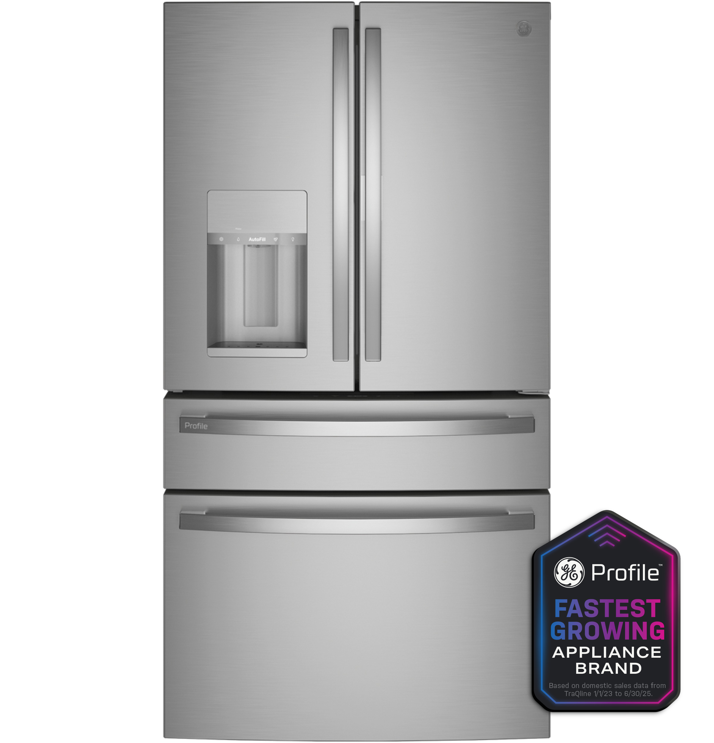GE Profile™ ENERGY STAR® 27.9 Cu. Ft. Smart Fingerprint Resistant 4-Door French-Door Refrigerator with Door In Door