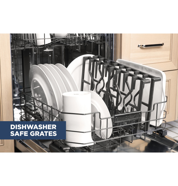 Heavy duty, dishwasher-safe grates
