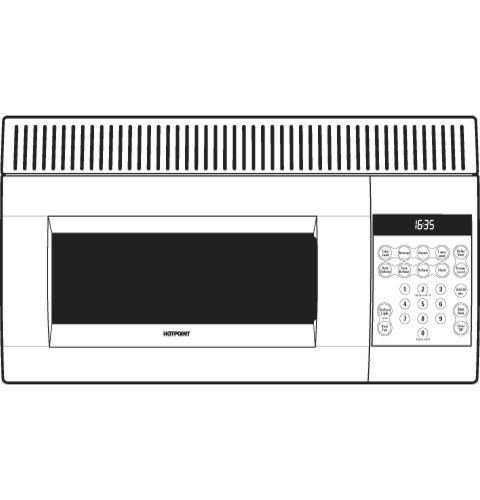 Hotpoint® 1.6 Cu. Ft. Over-the-Range Microwave Oven