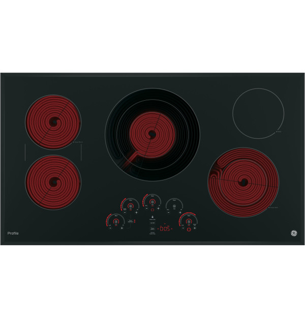 Five radiant cooking elements