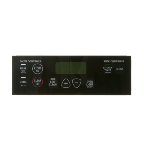 Oven control overlay.  Does not contain electronic circuit board.