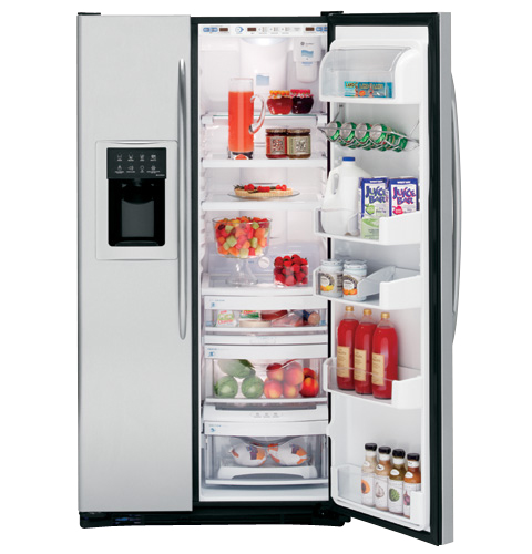 GE Profile CustomStyle™ 22.6 Cu. Ft. Stainless Side-By-Side Refrigerator