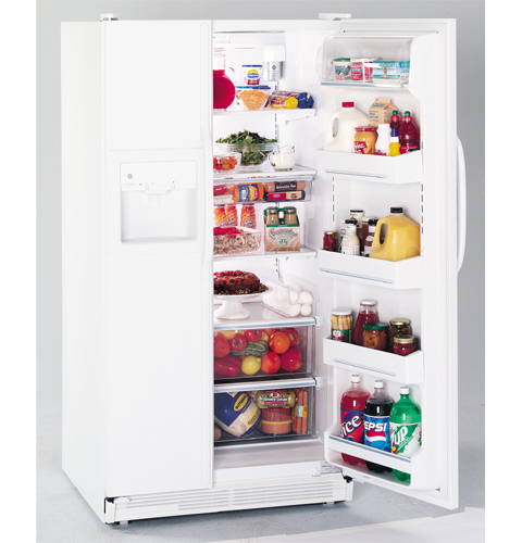 GE® 25.6 Cu. Ft. Side-by-Side Refrigerator with Water By Culligan™ and Dispenser