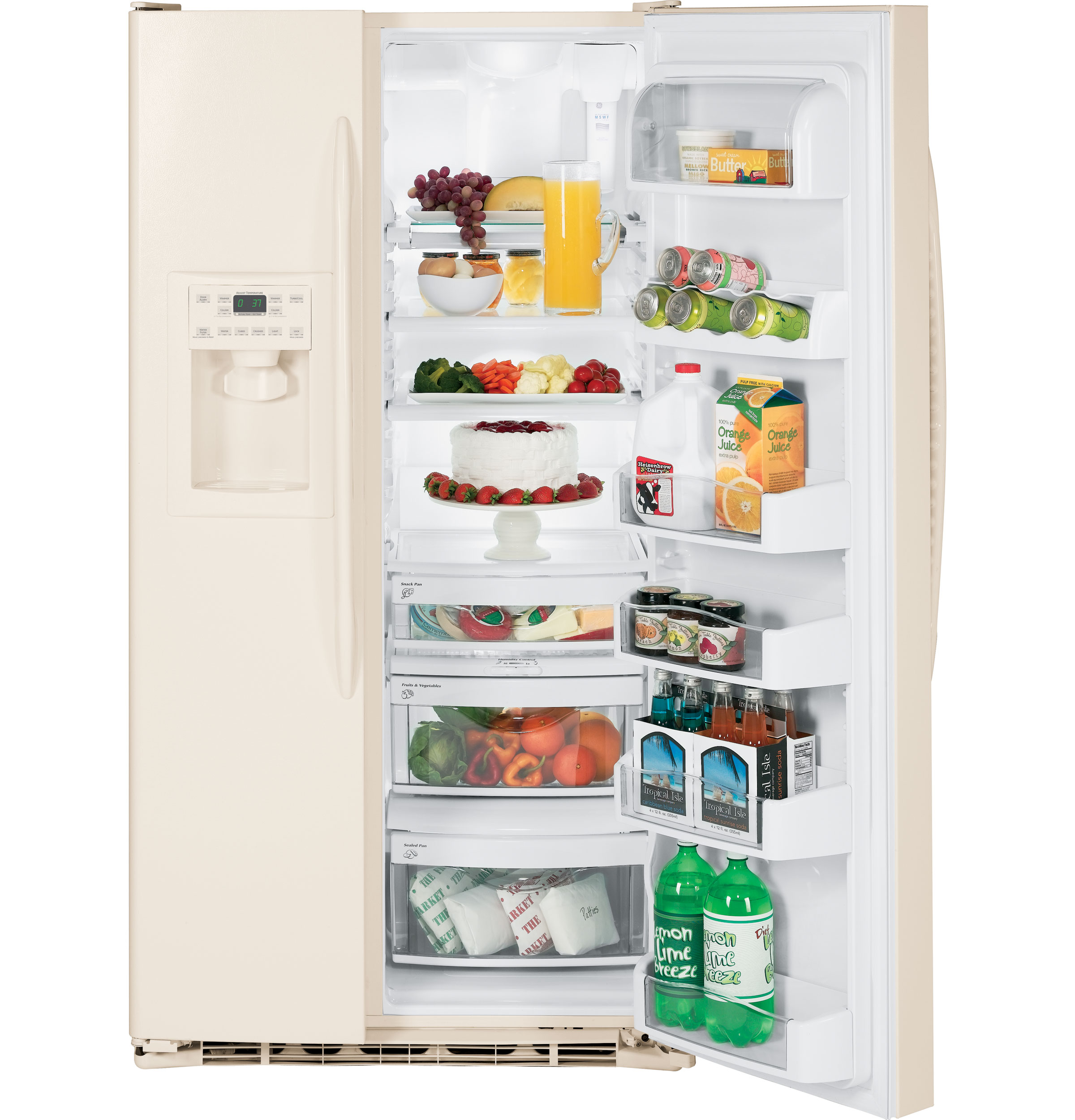 GE Profile™ ENERGY STAR® 25.6 Cu. Ft. Side-by-Side Refrigerator with Dispenser