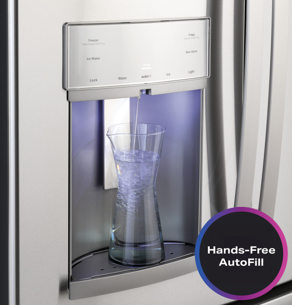 GE Profile™ Series 22.1 Cu. Ft. Counter-Depth Fingerprint Resistant French-Door Refrigerator with Door In Door and Hands-Free AutoFill|^|PYD22KYNFS