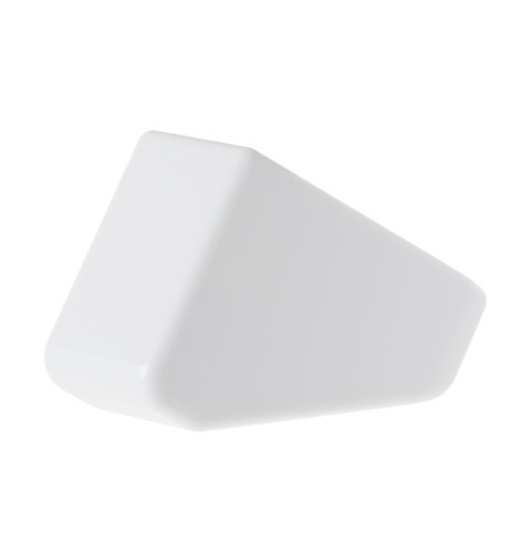 Refrigerator White od shaped cover mounted just above the fresh food evaporator cover to the right of the air tower