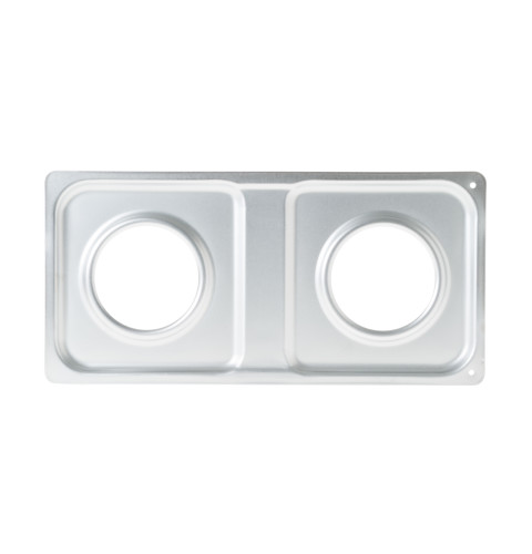 Range Double Drip Pan - Chrome