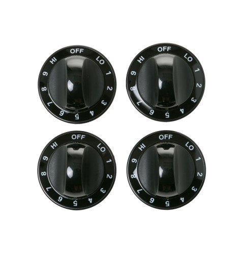 RANGE 4 PIECE KNOB KIT - BLACK