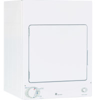 GE Spacemaker® 120V 3.6 cu. ft. Capacity Stationary Electric Dryer — Model #: DSKS333ECWW