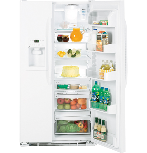 GE® Counter-Depth 22.7 Cu. Ft. Side-By-Side Refrigerator with Dispenser