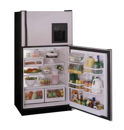 GE Profile Performance™ 21.7 Cu. Ft. CustomStyle™ No-Frost Top-Freezer Refrigerator with Dispenser