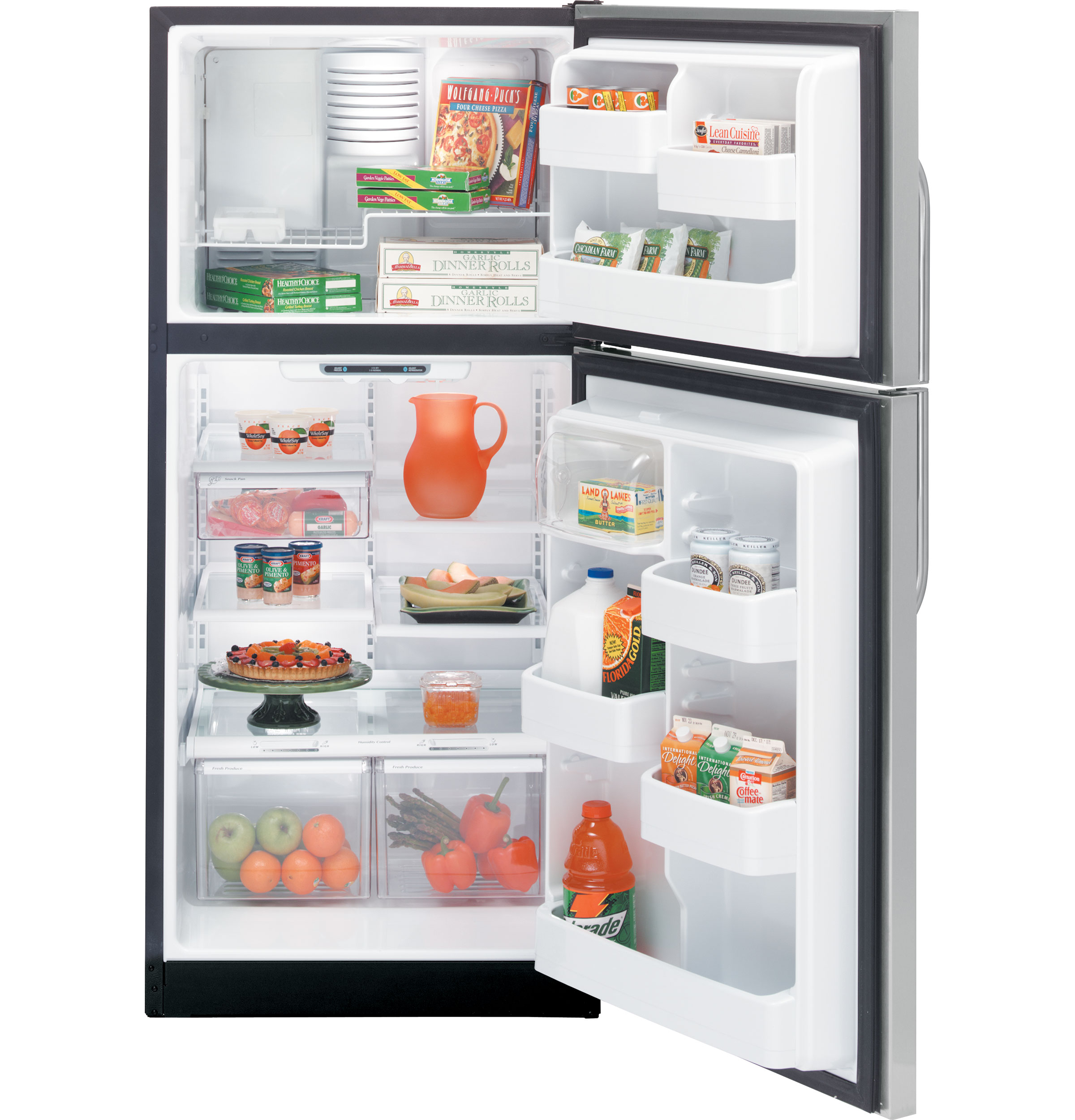 GE® 17.9 Cu. Ft. Stainless Top-Freezer Refrigerator