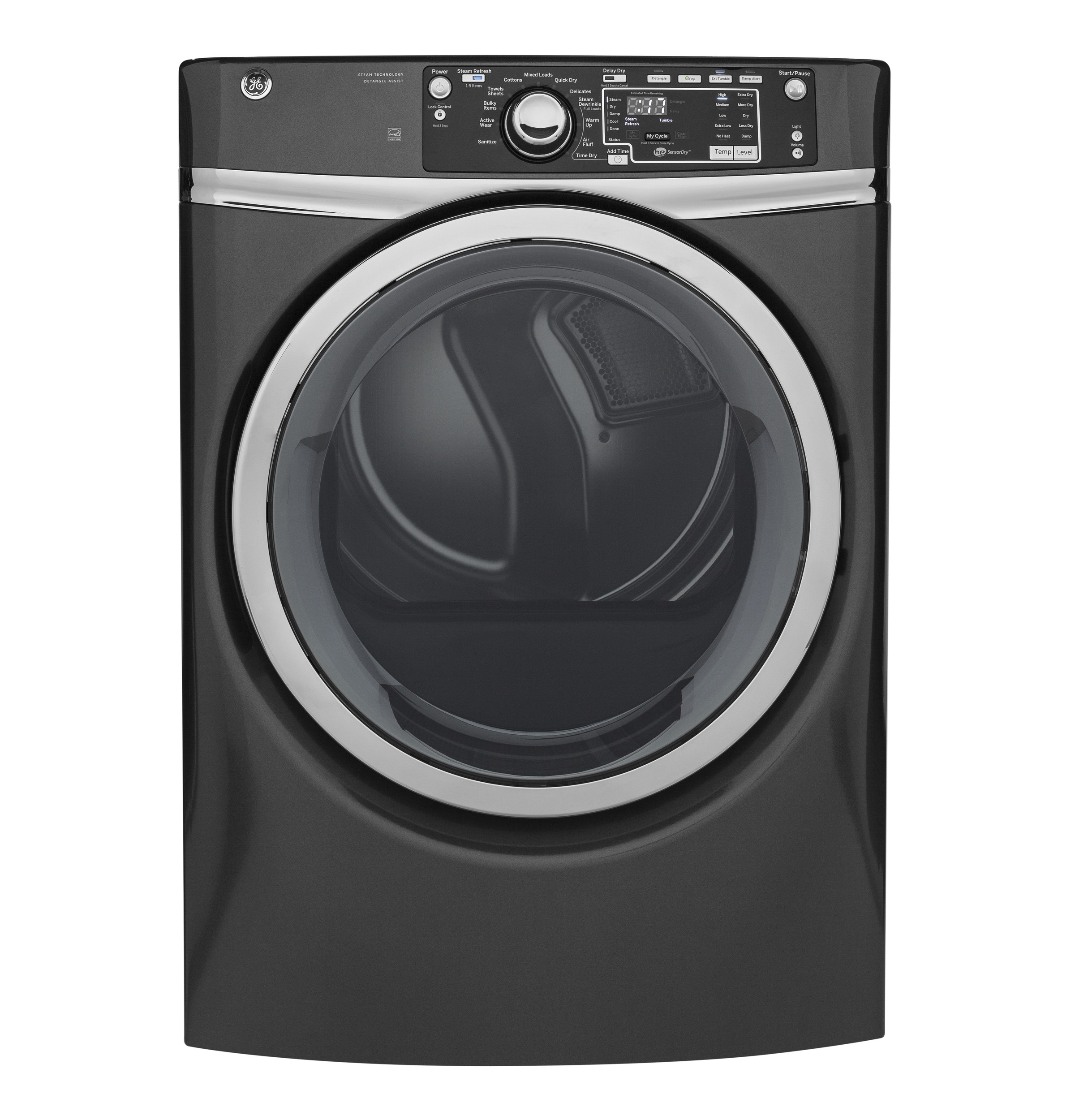 GE® 8.3 cu. ft. Capacity Front Load Gas ENERGY STAR® Dryer with Steam