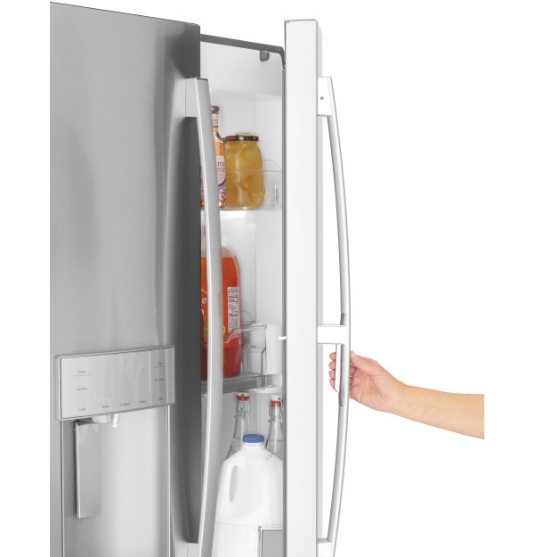 GE Profile™ Series 22.1 Cu. Ft. Counter-Depth Fingerprint Resistant French-Door Refrigerator with Door In Door and Hands-Free AutoFill|^|PYD22KYNFS