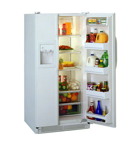 GE® Side-by-Side, No Frost,  547 Liters (Freezer 182 Liters), Energy Model, Glass Shelves