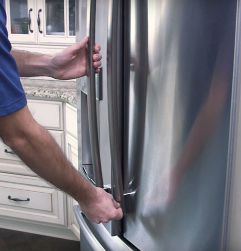 GE Appliances French Door Refrigerator Handle Installation - Fresh Food Door