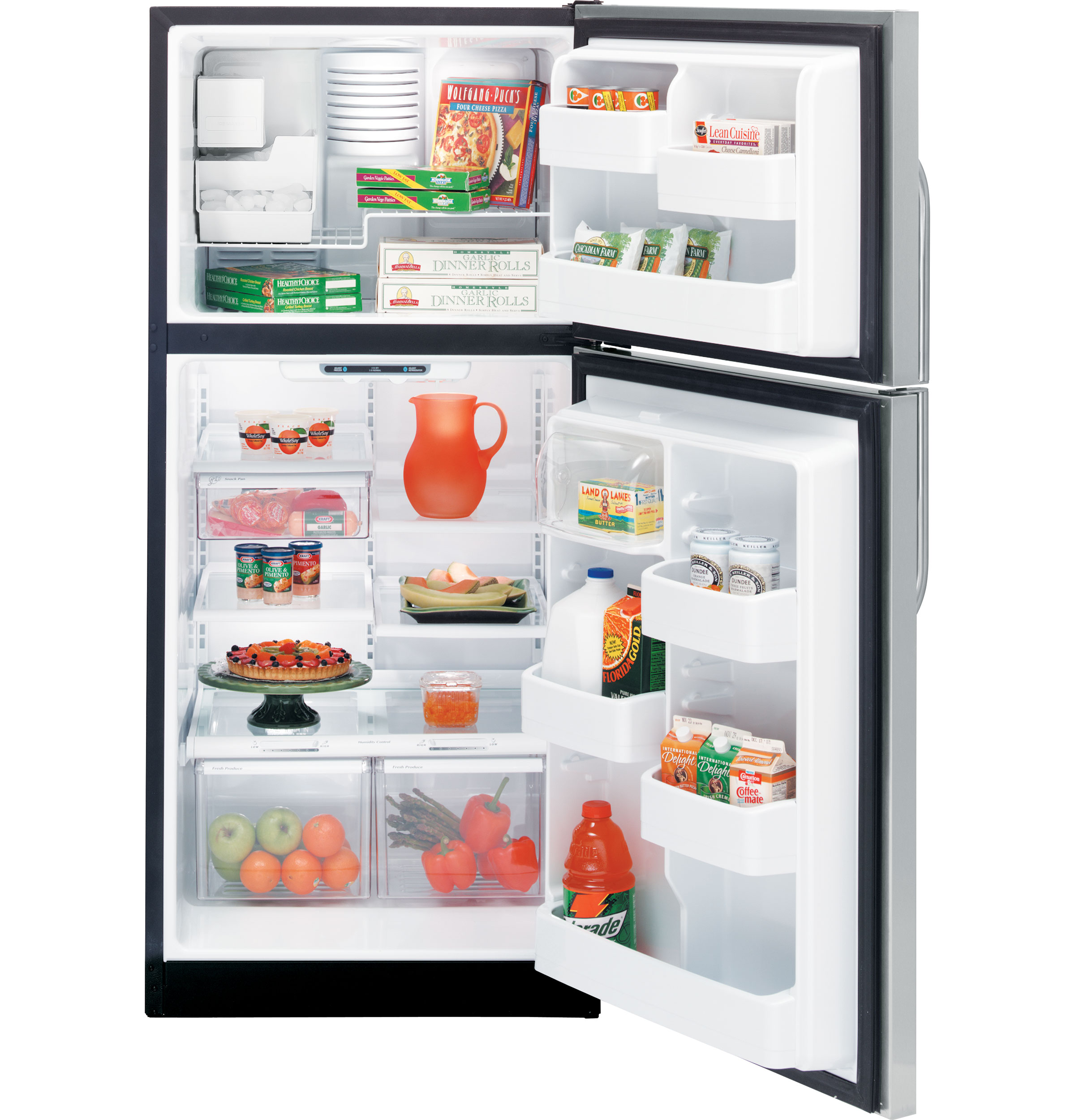 GE® 17.9 Cu. Ft. Stainless Top-Freezer Refrigerator