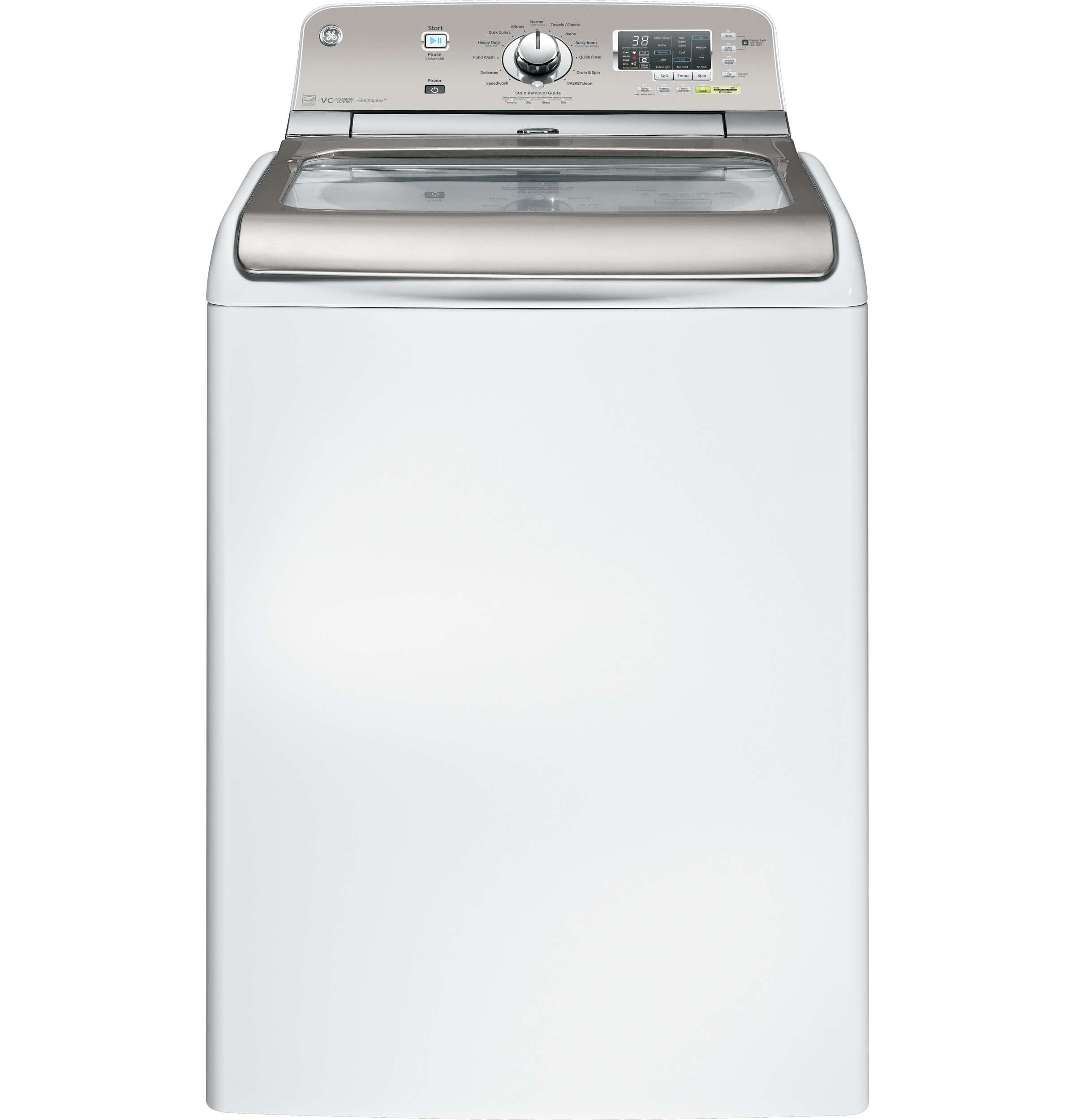 GE® 4.8 DOE cu. ft. stainless steel capacity washer