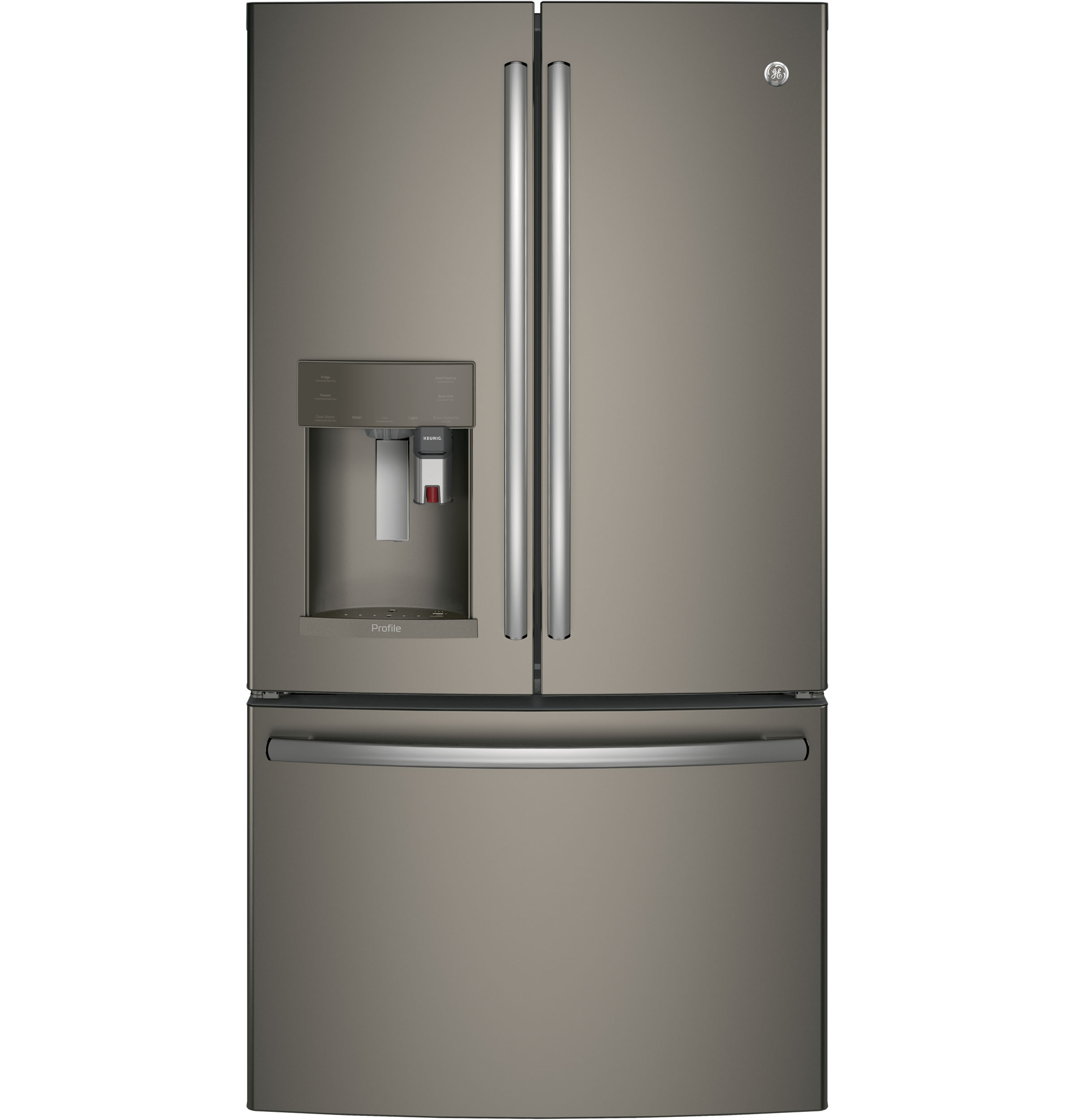 GE Profile™ Series ENERGY STAR® 22.2 Cu. Ft. Counter-Depth French-Door Refrigerator with Keurig® K-Cup® Brewing System