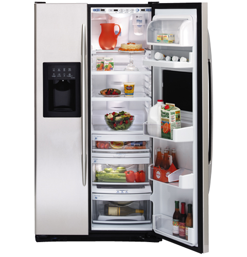 GE Profile CustomStyle™ 22.6 Cu. Ft. Side-by-Side Refrigerator with Refreshment Center