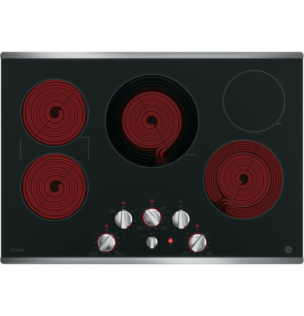 Five radiant cooking elements