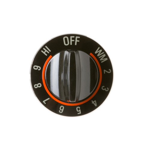 Electric range surface unit control knob - black color