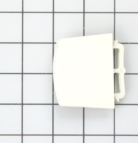 Refrigerator door shelf, end cap, almond color