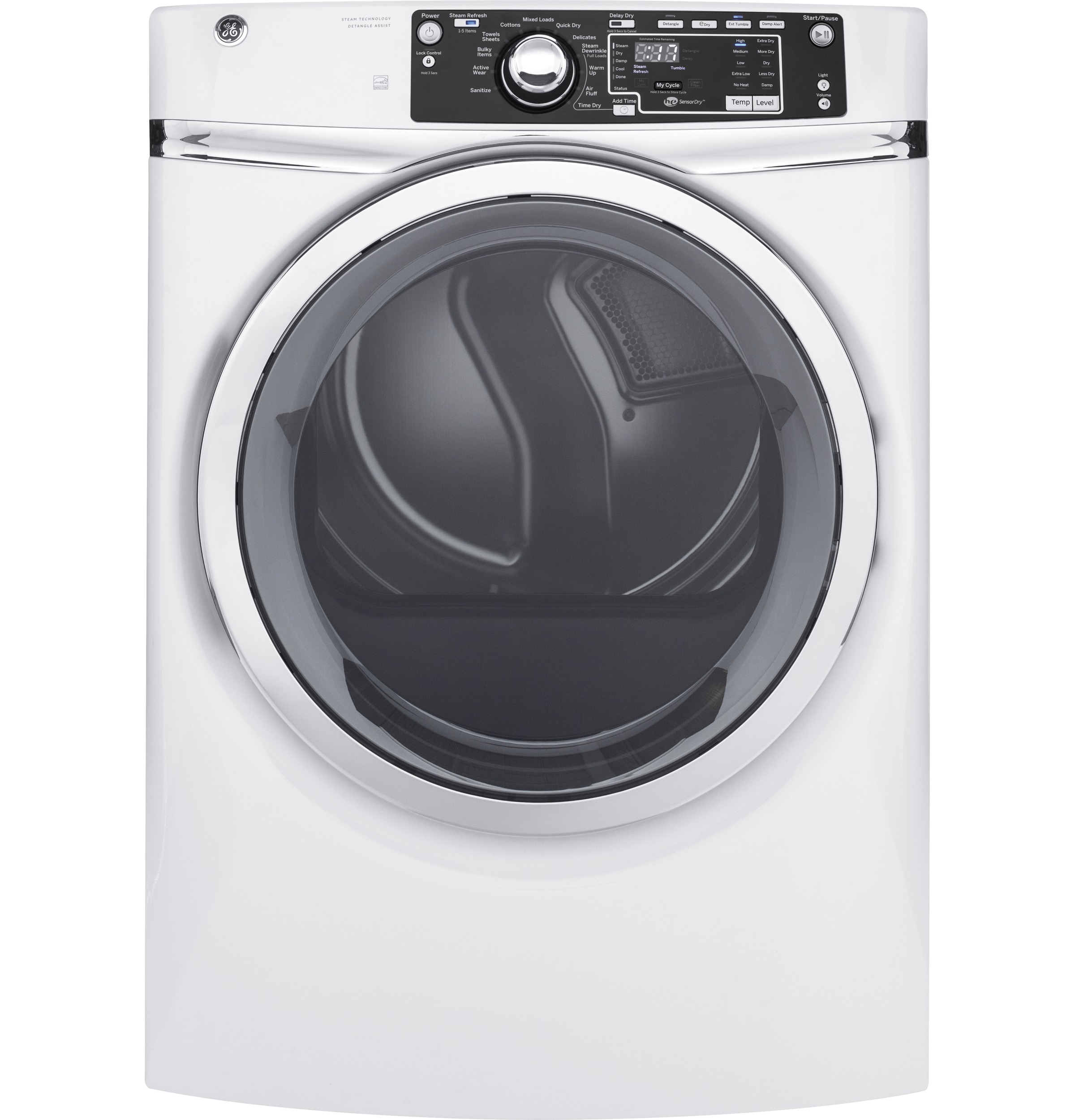 GE® 8.3 cu. ft. Capacity Front Load Gas ENERGY STAR® Dryer with Steam