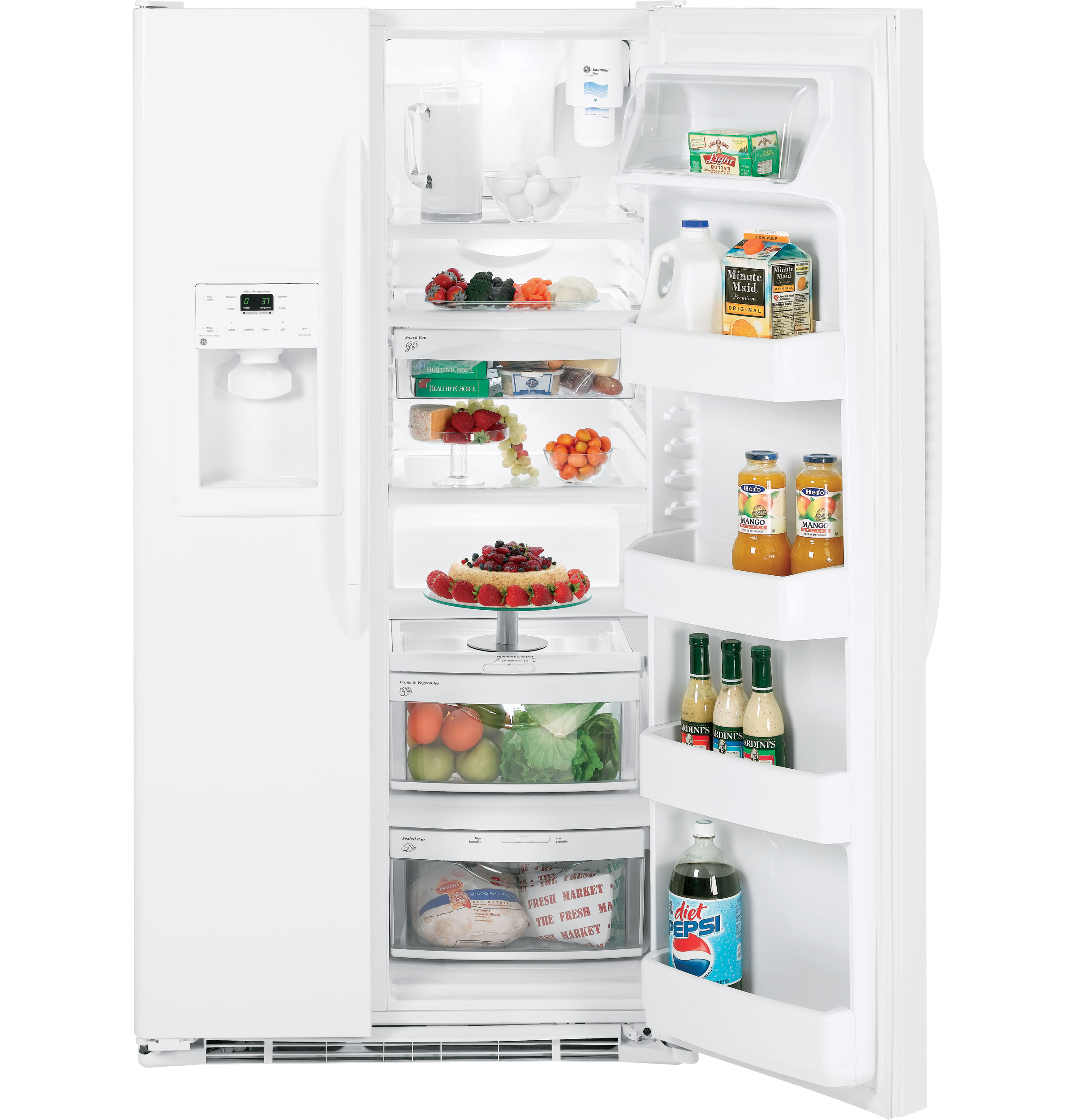 GE® 23.1 Cu. Ft. Side-By-Side Refrigerator with Dispenser
