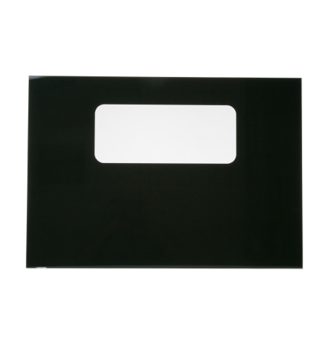 Range small glass oven door, black