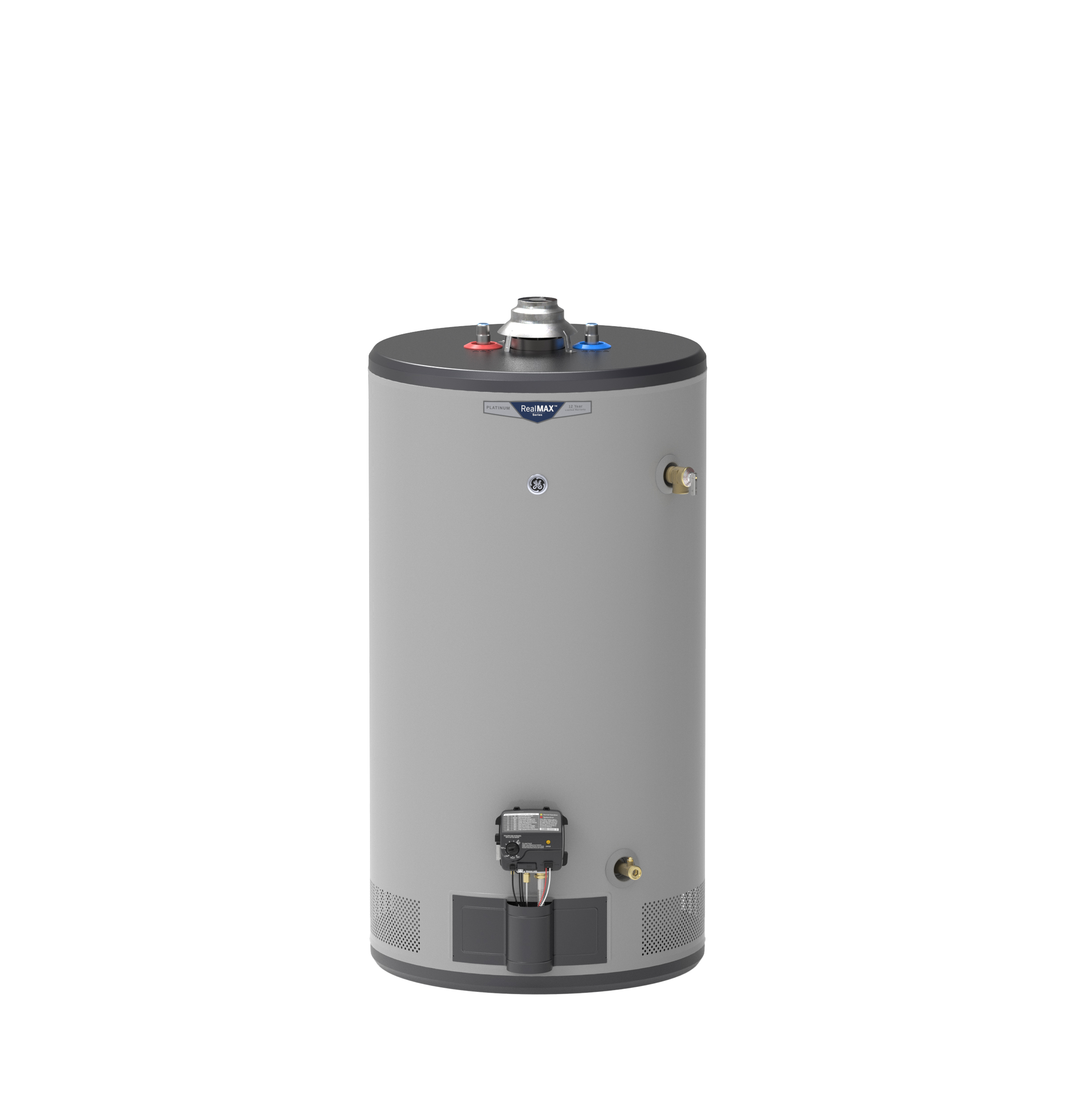 GE RealMAX Platinum 50-Gallon Short Natural Gas Atmospheric Water Heater