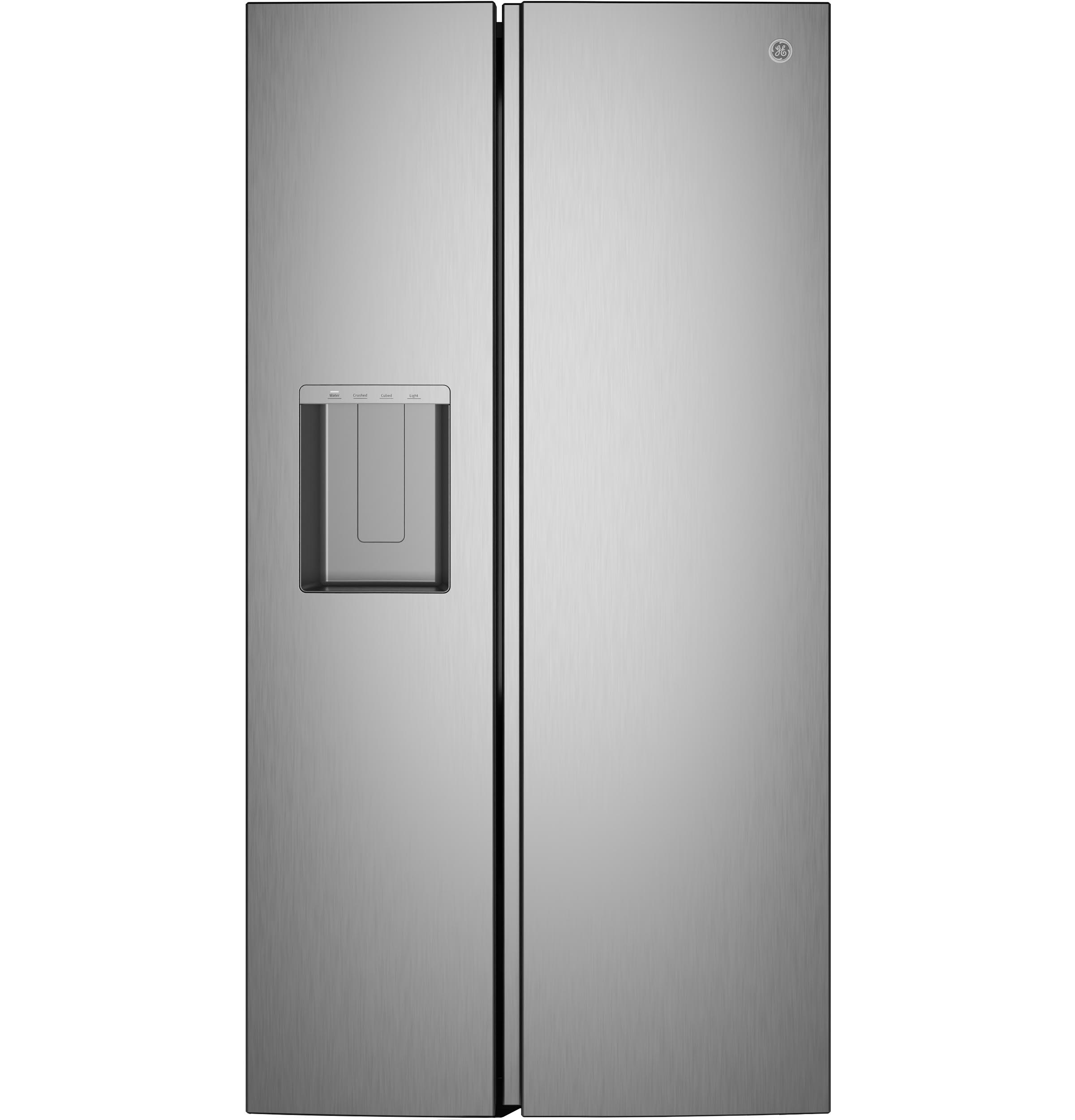 GE® 27.7 Cu. Ft. Side-By-Side Refrigerator with LED Light Walls, Extra Tall Dispenser, and Integrated Handles