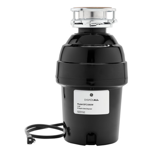 GE DISPOSALL® 1 HP Continuous Feed Garbage Disposer - Corded — Model #: GFC1065W