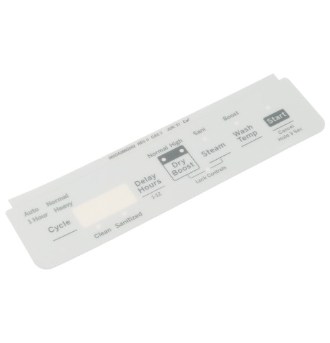 CONTROL PANEL OVERLAY - WHITE