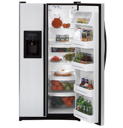 GE® 25.0 Cu. Ft. Stainless Side-By-Side Refrigerator with Dispenser