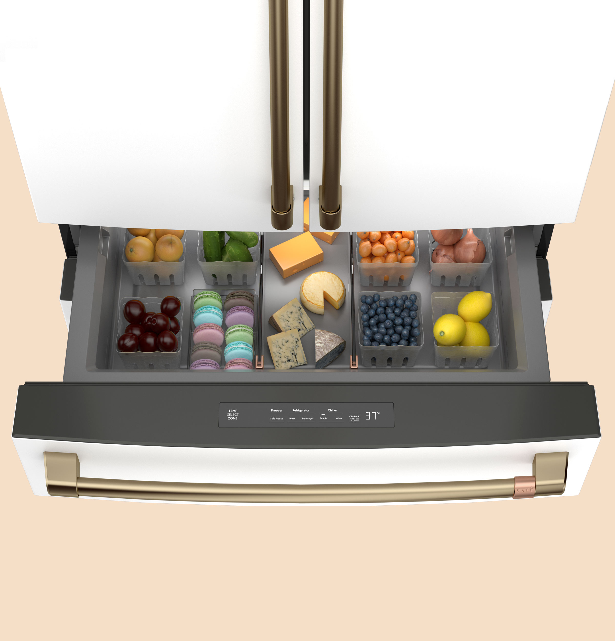 Glass Dividers in Convertible Drawer