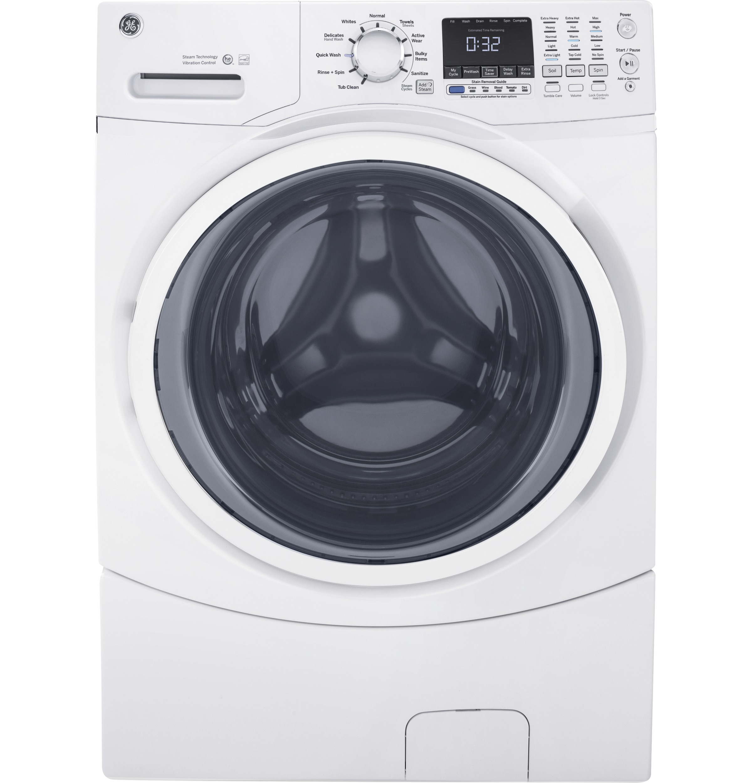 GE® ENERGY STAR® 4.5 DOE Cu. Ft. Capacity Frontload Washer with steam