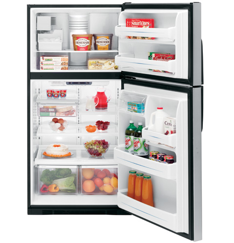 GE® 21.9 Cu. Ft. Cleansteel ™ Top-Freezer Refrigerator