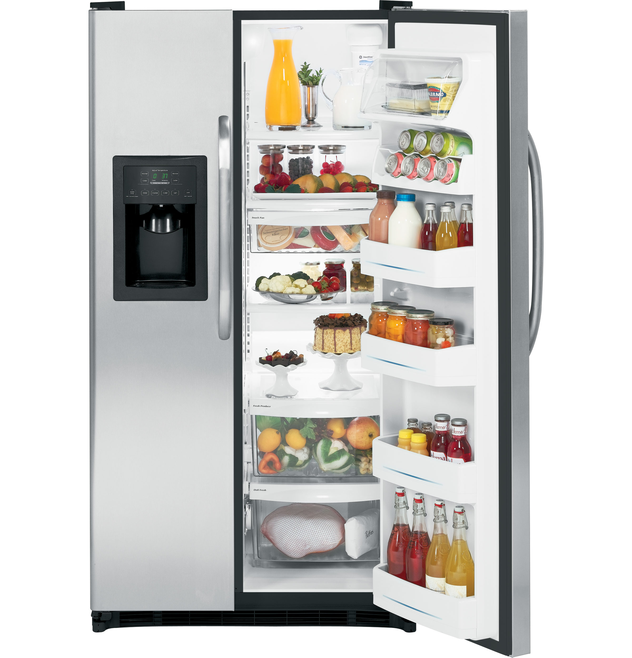 GE® 25.0 ENERGY STAR® Cu. Ft. Side-By-Side Refrigerator with Dispenser