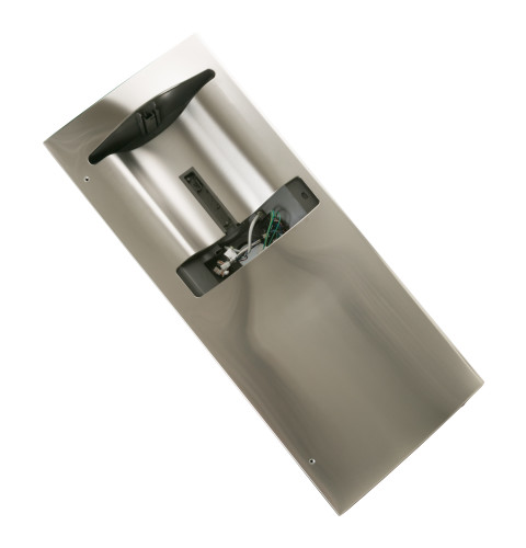 Refrigerator door and dispenser assembly - left