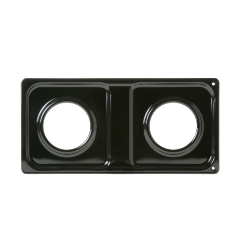Gas range double burner black porcelain drip pan