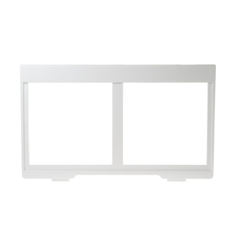 Refrigerator vegetable pan top frame assembly