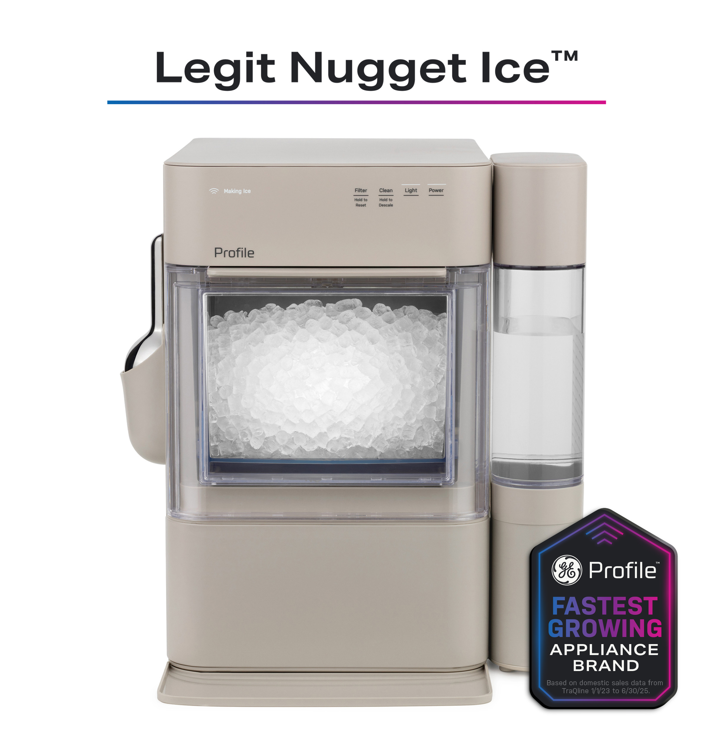 GE Profile™ Opal™ 2.0 Ultra Nugget Ice Maker with Side Tank and Scale Inhibiting Filter