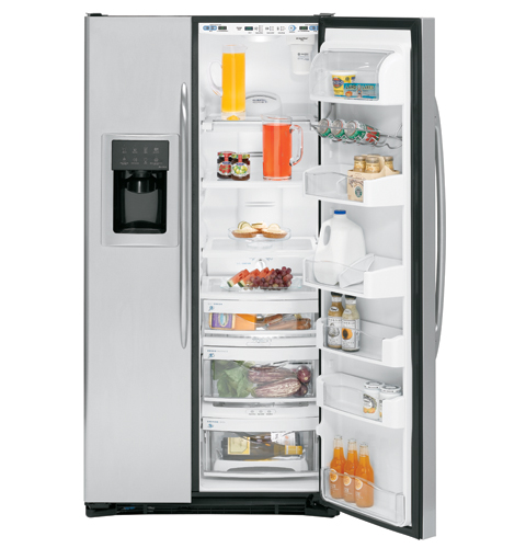 GE Profile™ ENERGY STAR® 24.6 Cu. Ft. Stainless Side-By-Side Refrigerator with Dispenser