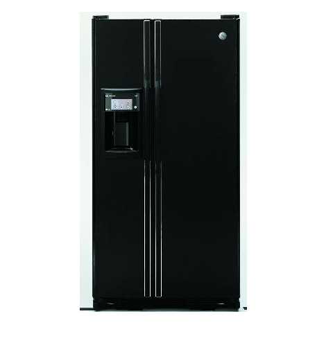 GE® Refrigerator Side by Side, 692 liters (Freezer 252 L), SoftTouch Dispenser, Side-Out Can Dispenser , Black Color